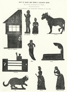Comment faire et utiliser un spectacle de Galanty, par J Sachs et Eustace J C Baird (gravure) - English School