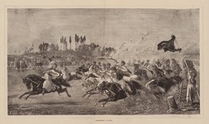 La course hongroise (gravure) - English School