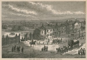 Hyde Park Corner en 1750 - English School