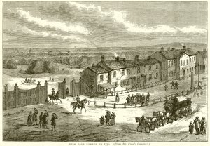 Hyde Park Corner en 1750 - English School