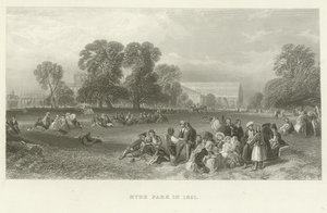 Hyde Park en 1851 - English School