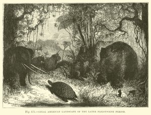 Paysage américain idéal de la période du Pléistocène tardif