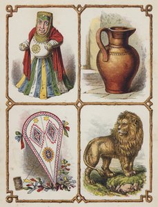 Idole, Cruche, Cerf-volant, Lion (lithographie en couleur) - English School