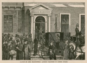 Maladie de Lord Beaconsfield : des enquêteurs anxieux dans Curzon Street, Londres - English School