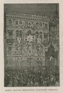 Illuminations ornant les bureaux de la North British Mercantile Insurance Company - English School