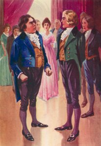 Illustration pour John Halifax Gentleman par Dinah Maria Mulock (lithographie en couleur) - English School