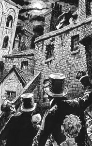 Illustration pour Oliver Twist de Charles Dickens - English School