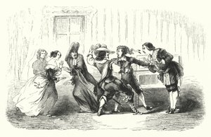 Illustration pour Le Barbier de Séville de Rossini (gravure) - English School
