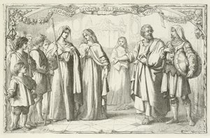 Illustration pour Le Voyage du Pèlerin de John Bunyan - English School