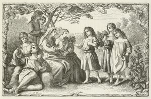 Illustration pour Le Voyage du pèlerin de John Bunyan - English School