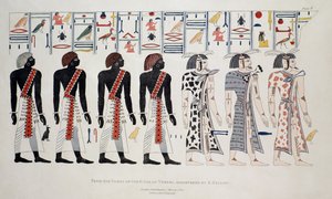 Illustration des Tombes des Rois à Thèbes, découvertes par G. Belzoni, gravure publiée en 1820 - English School
