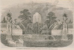 Améliorations de la Serpentine - Fontaine en cours de construction dans le jardin italien - English School