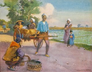 Au Japon lointain, retour des rizières - English School