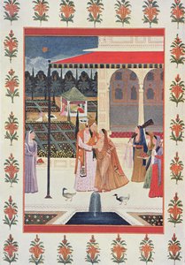 Dans le palais de Harun Al-Rashid, illustration des 
