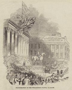 Inauguration de la statue de Wellington, Glasgow (gravure) - English School