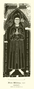 Dalle incisée (gravure) - English School