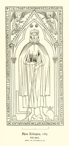 Dalle incisée (gravure) - English School