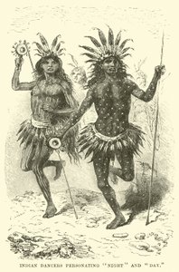 Danseurs indiens personnifiant la Nuit et le Jour - English School