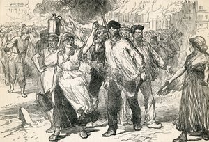 Insurgés ravageant les rues de Paris, tiré de l