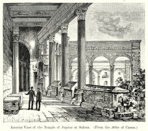 Vue intérieure du temple de Jupiter à Saloma (gravure)