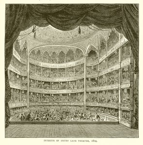 Intérieur du théâtre de Drury Lane, 1804 - English School
