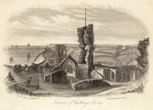 Intérieur du château de Hastings - English School
