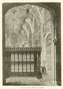 Intérieur de la chapelle du roi Henri VII - English School