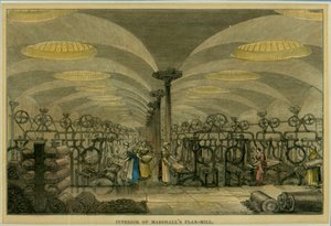 Intérieur de la filature de lin de Marshall, Leeds - English School