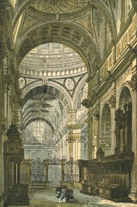 Intérieur de la cathédrale Saint-Paul, Londres - English School
