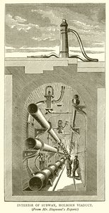Intérieur du métro, Holborn Viaduct - English School