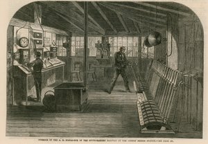 Intérieur de la boîte de signalisation A, B du chemin de fer du Sud-Est à la gare de London Bridge - English School