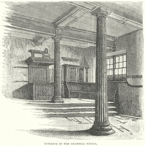 Intérieur de la Grammar School (gravure) - English School