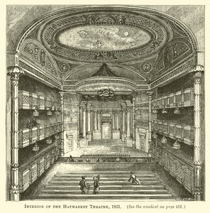 Intérieur du Théâtre Haymarket, 1821