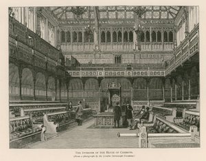 Intérieur de la Chambre des communes, Westminster, Londres - English School