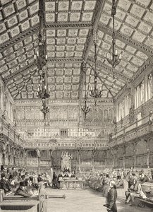 Intérieur de la Chambre des communes, de 