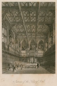 Intérieur de la Chambre des Lords, Westminster, Londres - English School