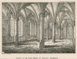 Intérieur de la chapelle de la Dame, St Saviours, Southwark - English School