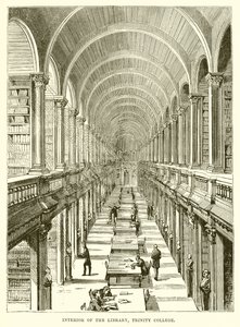 Intérieur de la bibliothèque, Trinity College - English School