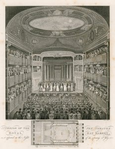 Intérieur du Nouveau Théâtre Royal, Haymarket, Londres - English School