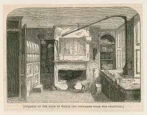 Intérieur de la pièce où la supercherie de Cock Lane a été pratiquée - English School