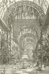 Vue intérieure du Crystal Palace, Sydenham - English School