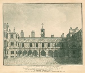 Vue intérieure de Somerset House, The Strand, Londres; d
