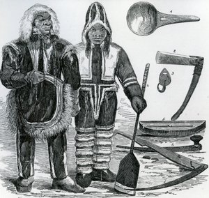 Couple inuit (gravure) - English School