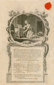 Invitation à dîner avec le très honorable comte de Hertford le 4 mai 1775 - English School