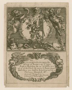 Invitation à la Société des Peintres pour le 24 octobre 1678 - English School