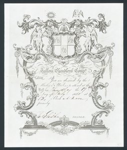 Invitation au bal de la Tallow Chandlers Company, Londres - English School