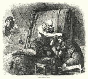 Isaac bénissant Jacob (gravure) - English School