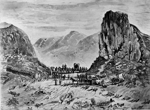 Isandhlwana après la bataille, 1879 (encre et lavis sur papier) - English School