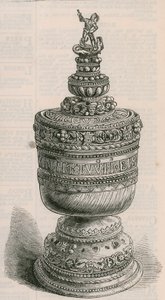 Coupe de grâce en ivoire de Thomas aBecket, sertie d