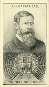 JH Greathead, bouclier de tunnelier (litho) - English School